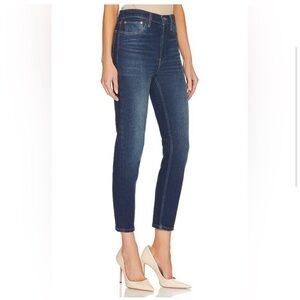 RE/DONE Originals 90's High Rise Ankle Crop in Deep Sapphire NWT